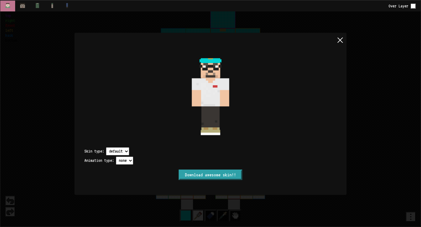 How to download the skin you have created<!-- -->