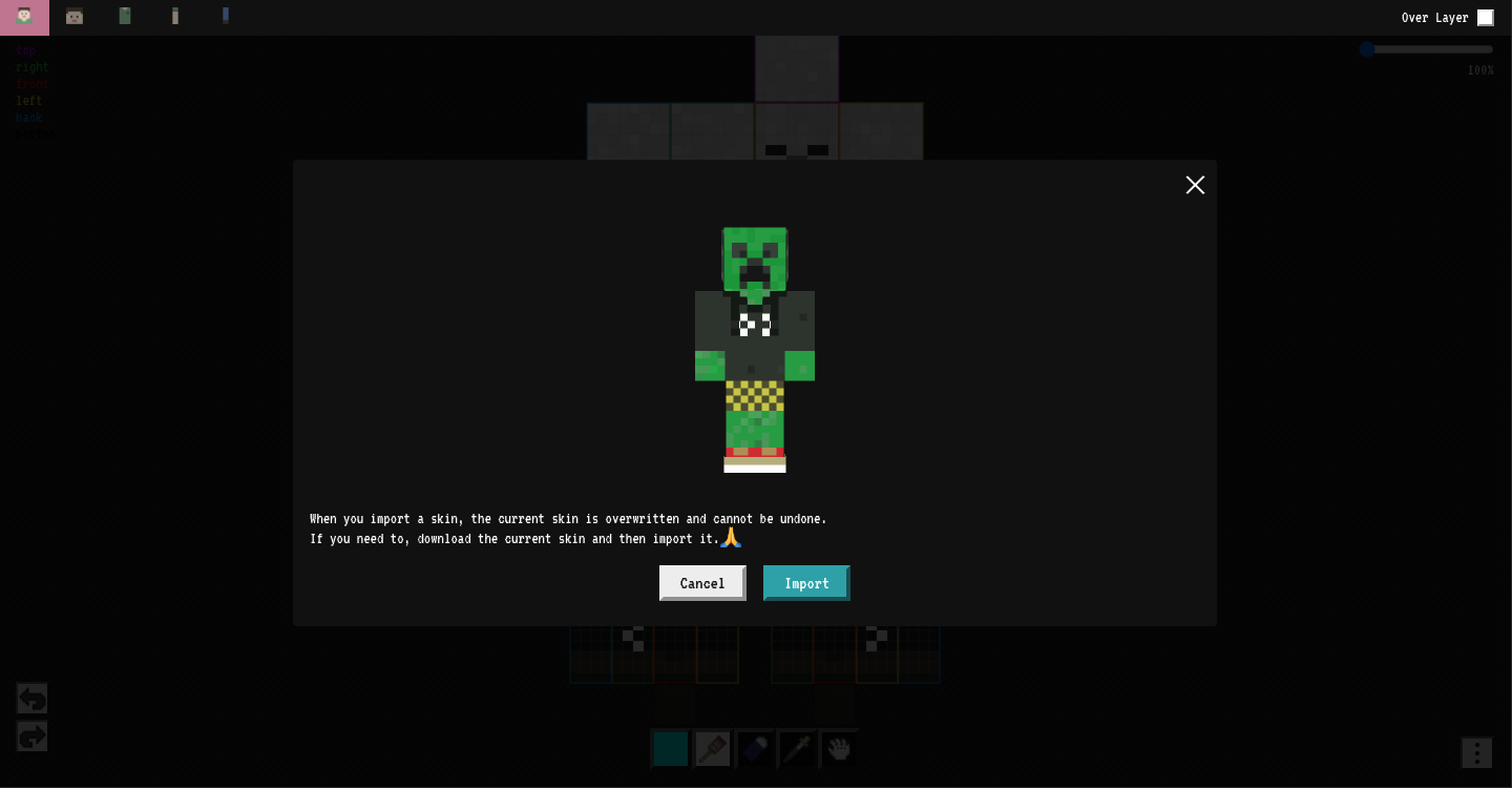 2d creeper  Minecraft Skin