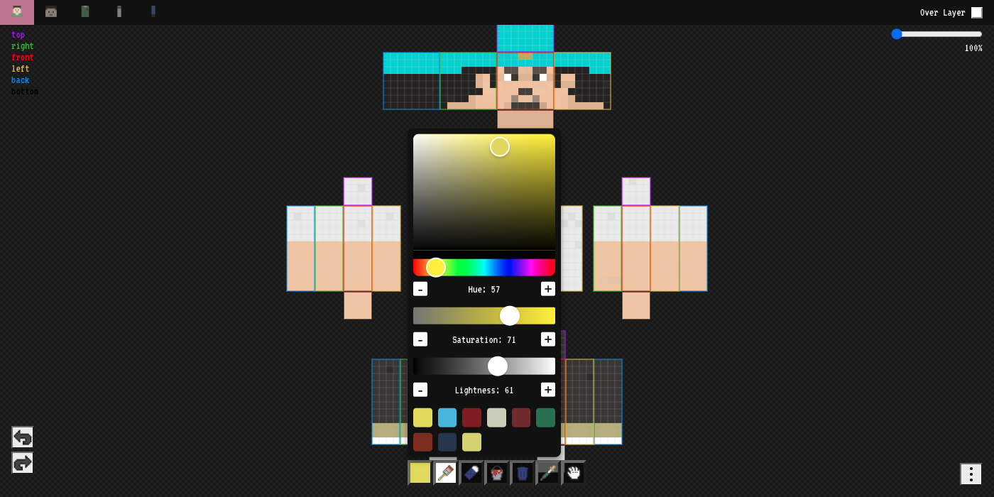 Minecraft Skin Editor 2D